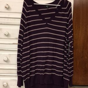 Purple Striped Sweater